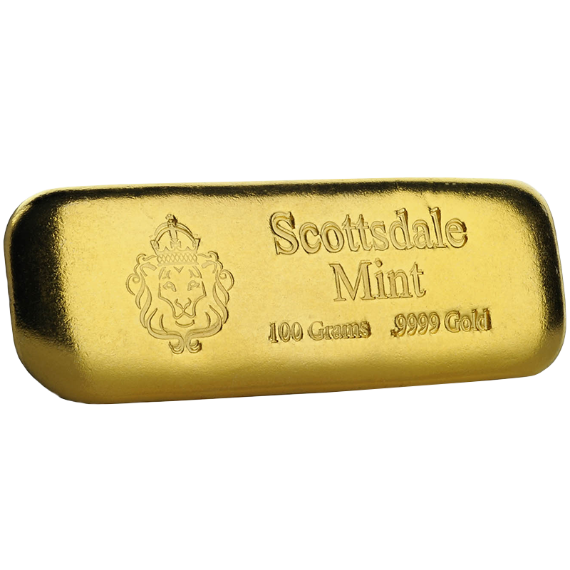 Image for 100 gram Scottsdale Gold Bar from TD Precious Metals